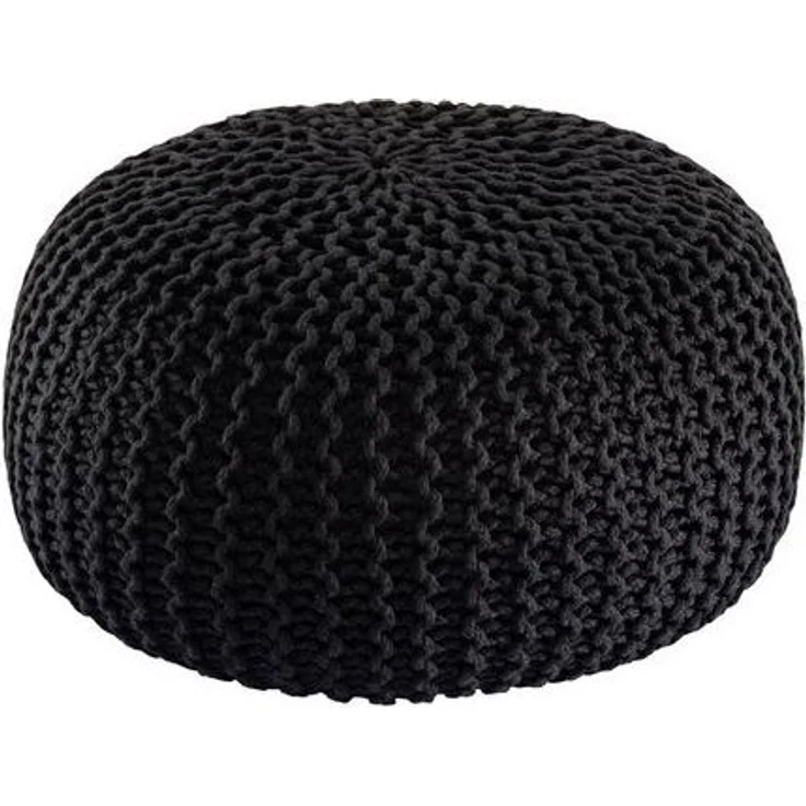 Amagohome Gartenlounge-Hocker PREMIUM Sitzhocker Pouf ø 45cm Strickpouf Indoor u. Outdoor - pflege – Bild 4