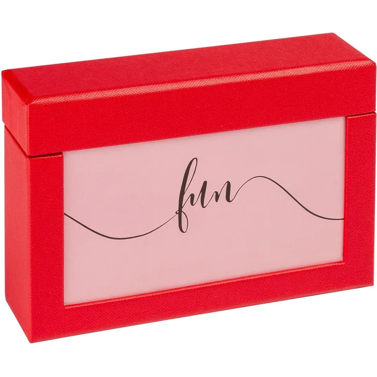 walther design Aufbewahrungsbox für 100 Fotos 10x15 cm, rot, FB-116-R, Fotobox Fun