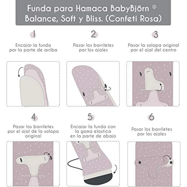Babyline Hagris Bezug für Hängematte Piqué Grau, Unisex – Bild 7
