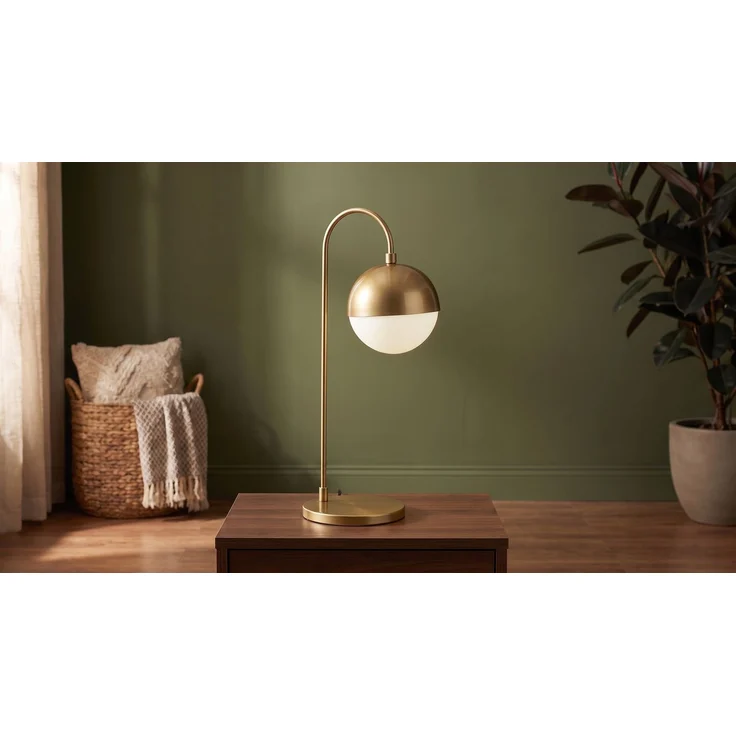 KAWOLA Tischlampe ENORA Glas gold 53 x 25 x 18 cm – Bild 5