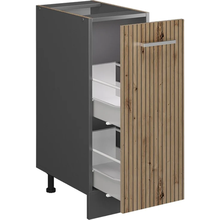 Apothekerschrank R-Line Artisan-Eiche 30 cm , AP Anthrazit Vicco – Bild 4