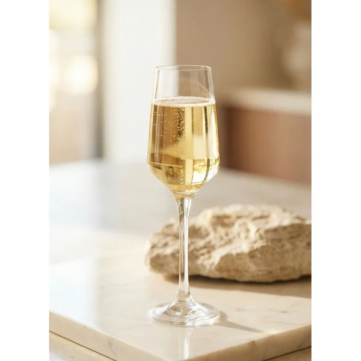 Hermia Concept 'LV-LAL545F' Sektgläser-Set (6-teilig), Transparent, 5 x 5 x 22,5 cm, 230 ml