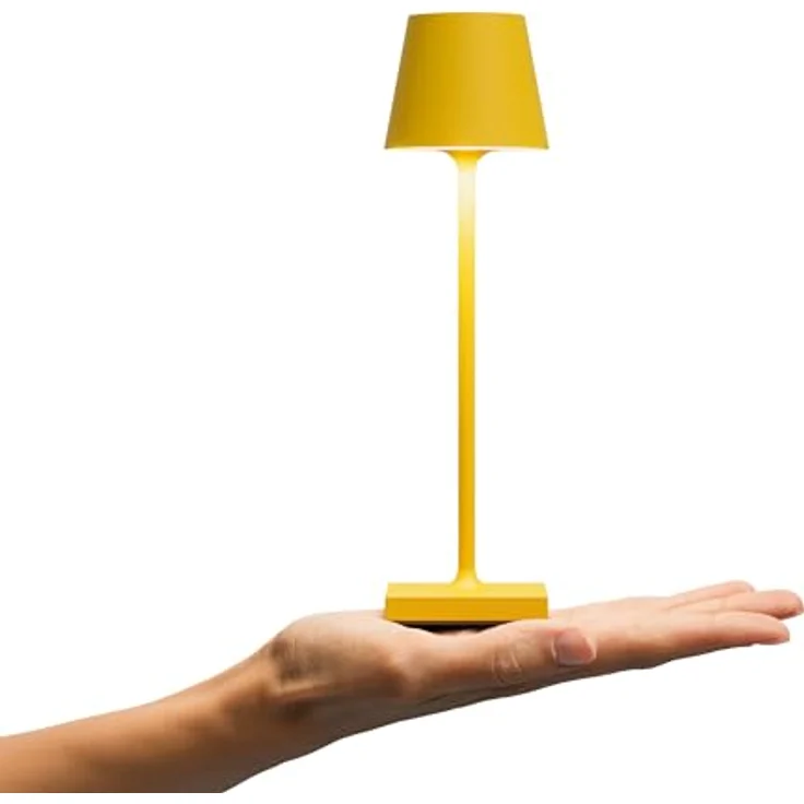 SIGOR Nuindie pocket, Akku-Tischleuchte LED 21cm in sonnengelb, dimmbar, Flex-Mood 2200K/2700K, IP54, USB-C, 1,4W – Bild 1
