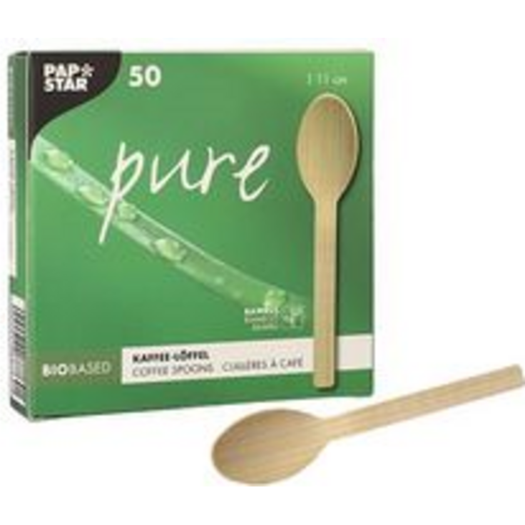PAPSTAR Kaffeelöffel pure", Länge: 110 mm, 50er"