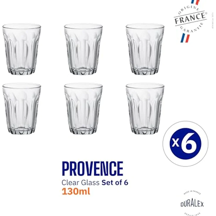 Trinkglas Duralex Provence Durchsichtig Kristall 130 ml (6 Stück) – Bild 7