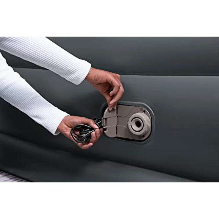 NOVALUXE - Langlebiges Luftbett mit integrierter Elektropumpe und Kopfkissen, 203 x 152 x 56 cm – Bild 12