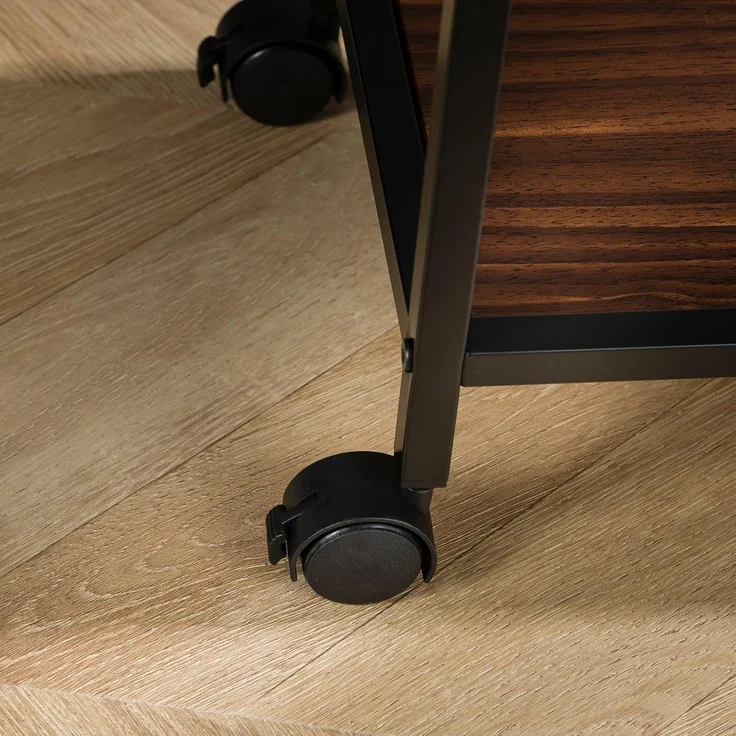 IDIMEX Servierwagen RIVO, Barwagen mit Rollen und 2 Ablagen, Beistellwagen modern Metall schwarz – Bild 7