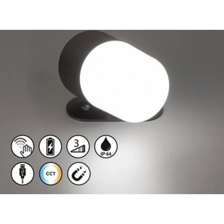 easy! BY FHL Außen-Wandleuchte Magnetic, Dimmfunktion, Farbsteuerung, USB-Ladefunktion, LED fest integriert, Tageslichtweiß, lange Leuchtdauer – Bild 4