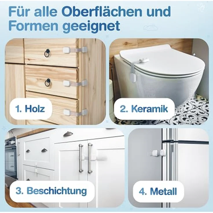 Adlersfeld® Schubladen- und Schranksicherung (8 Stück) – Bild 6