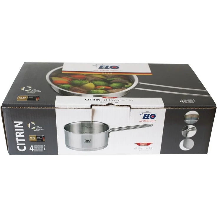 Elo Kasserolle Citrin, Edelstahl 18/8 (1-tlg), Induktion, Ø 16 cm – Bild 6