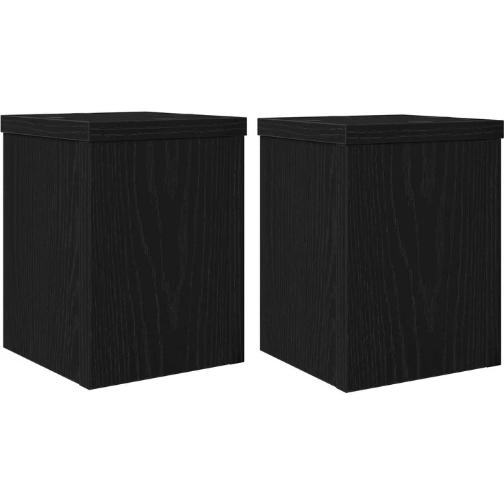 vidaXL Pflanzenständer 2 Stk. Schwarz Eichen-Optik 15 x 15 x 20 cm 8003740 – Bild 2