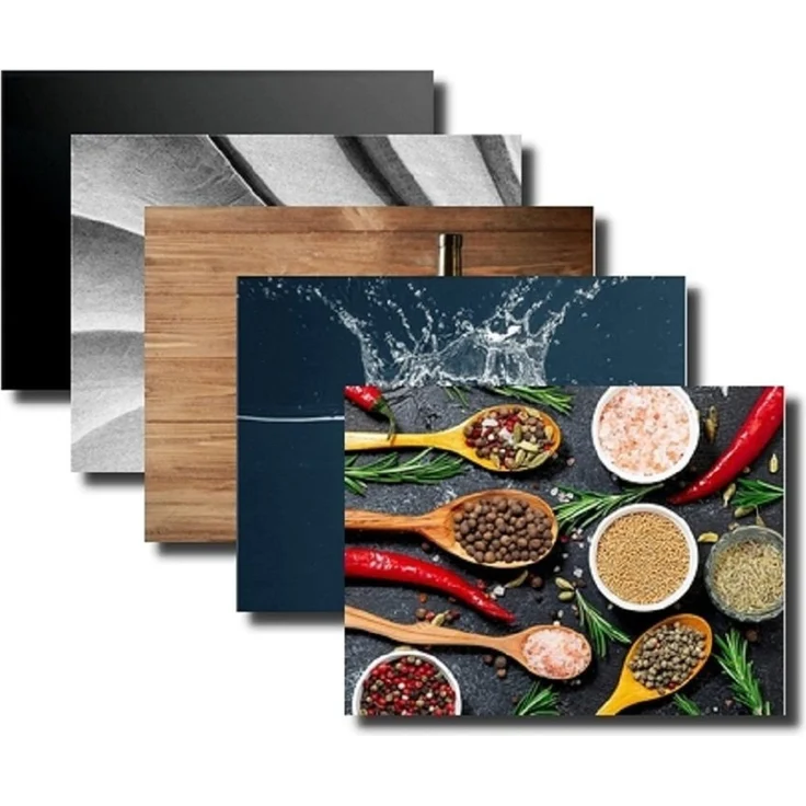 ALLboards Schneidebrett Glas Herdabdeckplatte Schneidebrett Arbeitsplatte Herdschutz, Glas – Bild 1