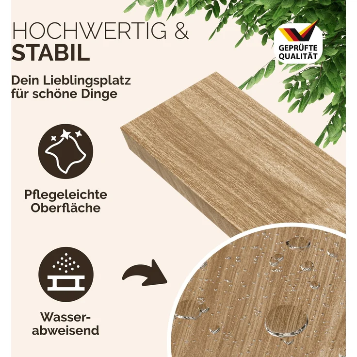 CASARIA® 3x Wandregal 110cm Holz Eiche Regal – Bild 2