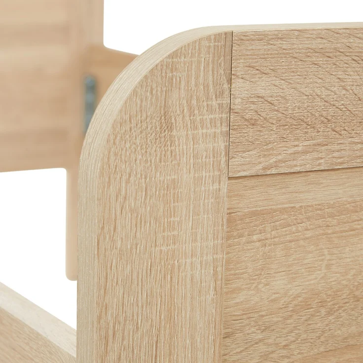 Komfortbett 100x200 Seniorenbett Höhenverstellbar Holzbett Eiche Einzelbett Hohes Bett Bettgestell – Bild 10