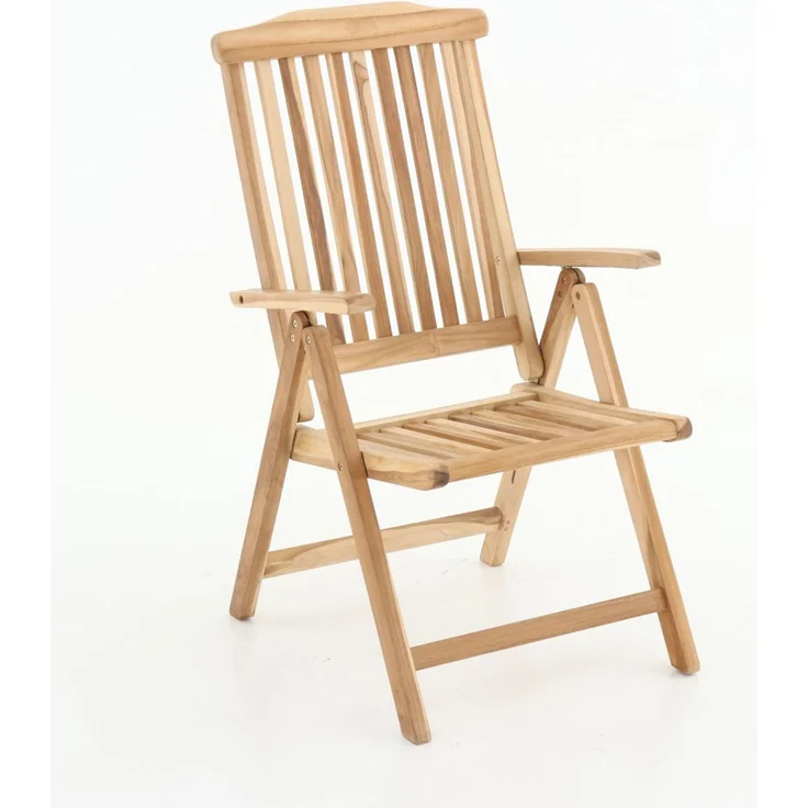 2x Teak Klappsessel Natur Klappstuhl Gartenstuhl Holzstuhl Gartensessel Campingstuhl – Bild 5