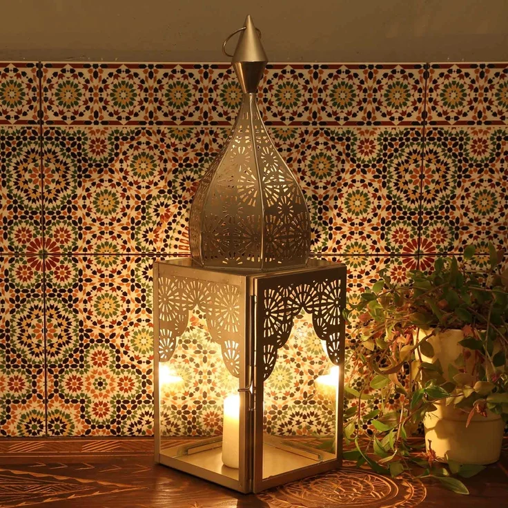 Orientalisches Windlicht Modena Silber L&M – Bild 12