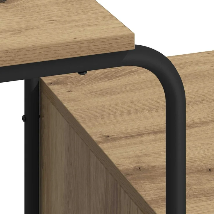 vidaXL Schreibtisch mit Stauraum Artisan-Eiche 131,5 x 50 x 75,5 cm 8008049 – Bild 7