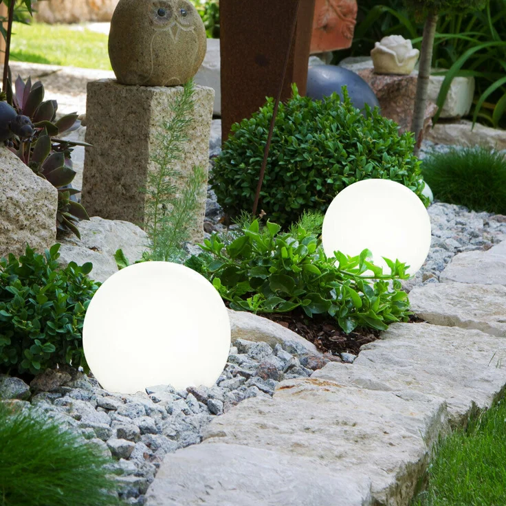2er Set LED Solarkugel Steckleuchten, H 62 cm – Bild 8