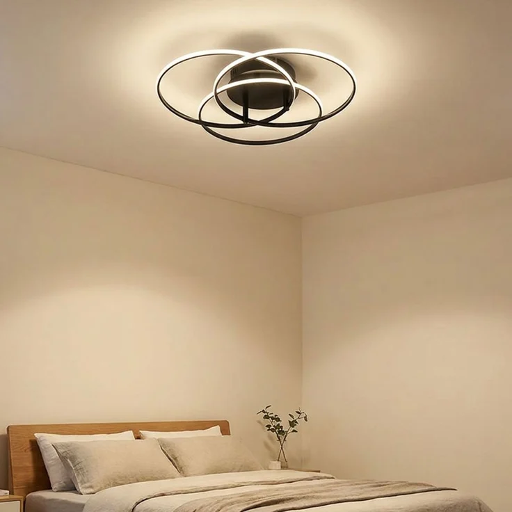 LED Deckenleuchte, Alu, schwarz, neutralweiß, D 45,6 cm – Bild 3