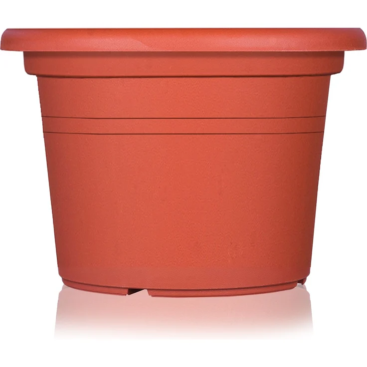 BigDean 6X Blumentopf Ø 40 cm Farbe Terrakotta Kunststoff Pflanztopf Containertopf Übertopf Pflanzkübel rund 40 x 28 cm – Bild 2