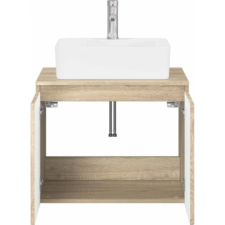 vidaXL Waschbeckenschrank Sonoma-Eiche 62,5 x 44,5 x 80 cm 3404322 – Bild 3