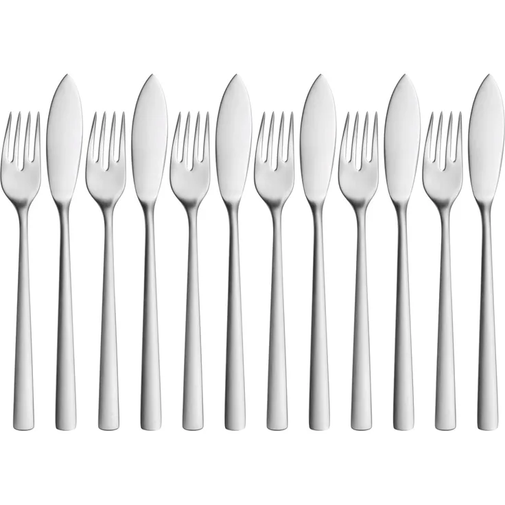 WMF Corvo Fischbesteck-Set, 12-teilig, Cromargan protect® 3201112839