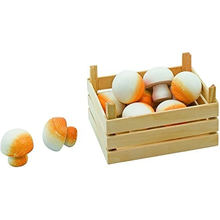 Goki 51674 - Kaufläden und Zubehör - Champignons, Gemüsekiste