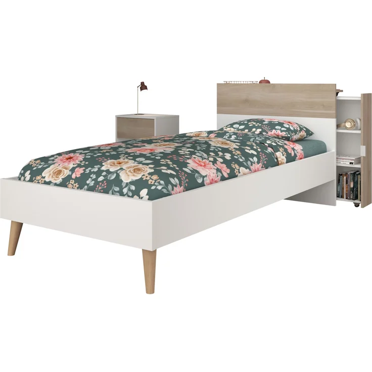 Jugendzimmer-Set >Aalborg 7< (3-teilig) in Weiße / Eiche Dekor – Bild 1