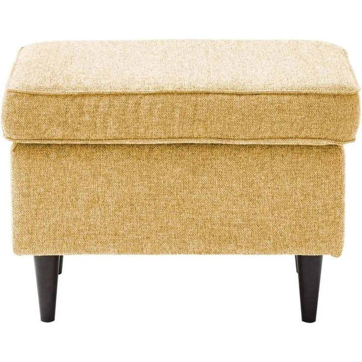Hocker OMADO Polsterhocker Sitzhocker Stoff safran 63 cm