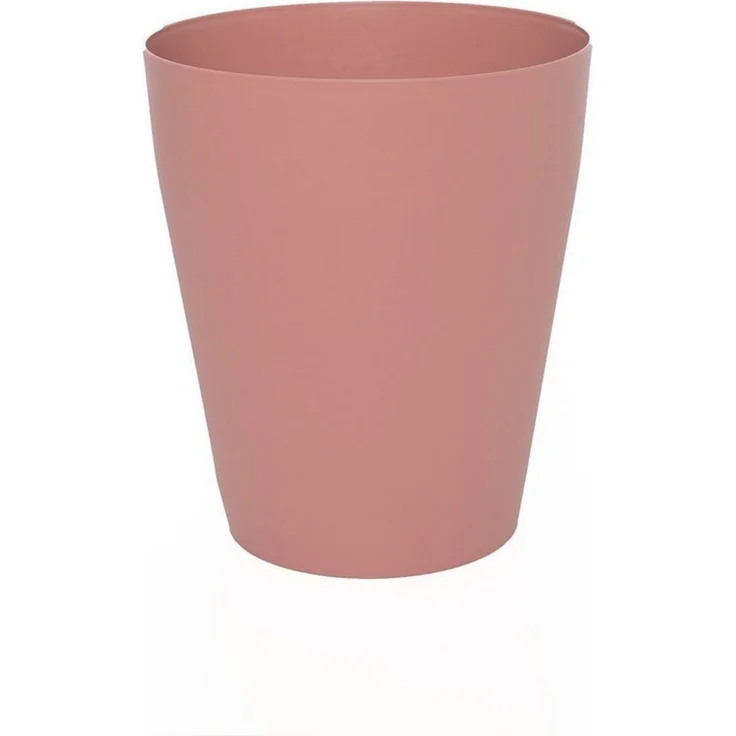 Sinoba Papierkorb rund moderner Mülleimer Papiereimer 788789, aus Kunststoff ideal für Kinderzimmer Küche Büro, 12 Liter Höhe 26,5cm, Rosa – Bild 1