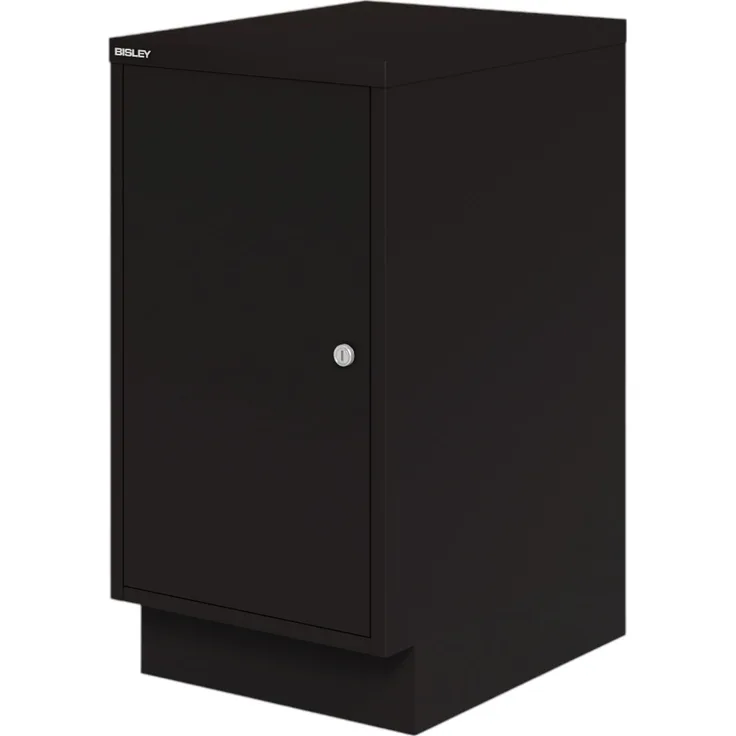 BISLEY Multi Ablageschrank 29er mit Flügeltürenabteil abschließbar in schwarz, linksseitig öffnend - Schrank Metall Büroschrank Werkzeugschrank Stahlschrank Metallschrank, LS29L-633