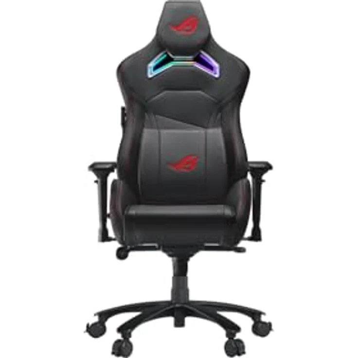 ASUS ROG Chariot X Gaming-Stuhl (Aura RGB Beleuchtung, 4D-Armlehnen, Memory-Foam, Premium-PU-Leder, One-Touch-Controller) in schwarz – Bild 1