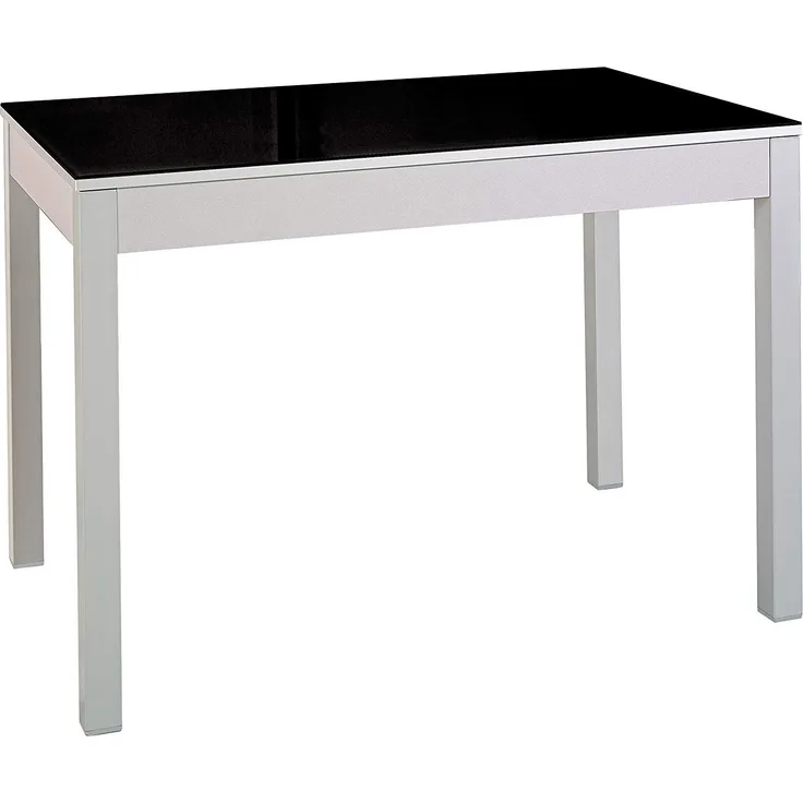 ASTIMESA Ausziehbarer Küchentisch mit Trolley, Schwarz, 70x110 cm