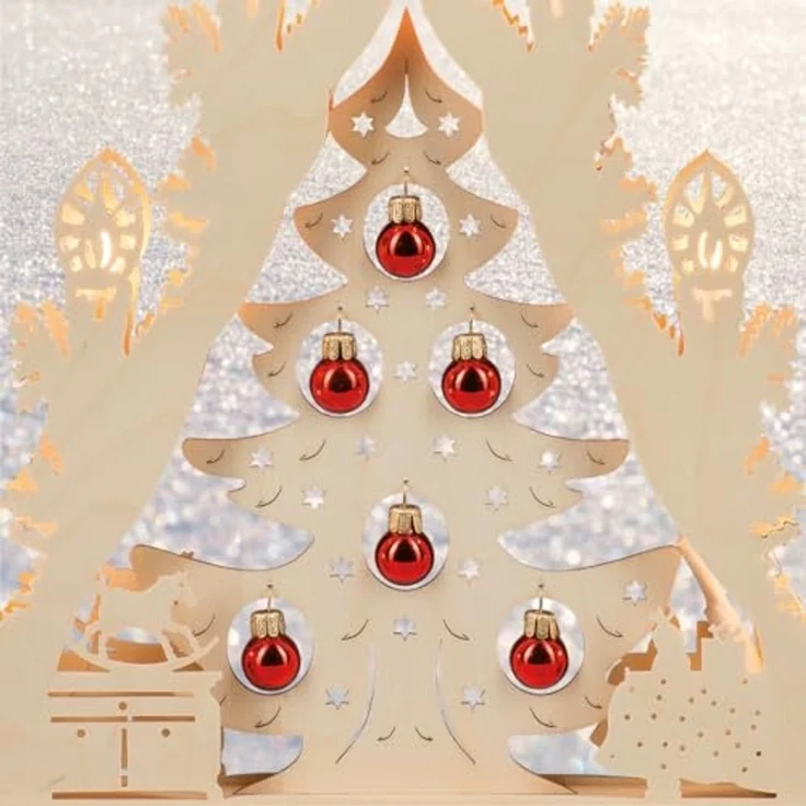 Weigla LED Lichterbogen Weihnachtsbaum mit Kugeln, Made in Germany (1-tlg), Lichterspitze, 7-flammig – Bild 7