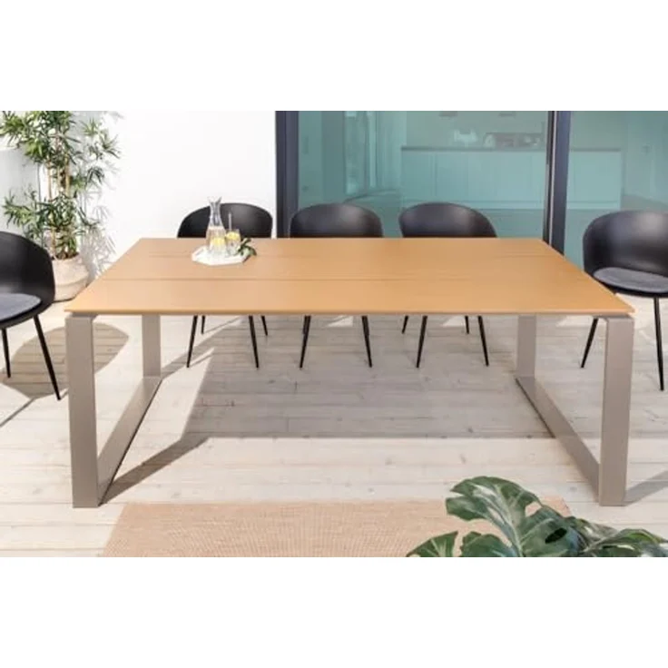 riess-ambiente Gartentisch FLOATING 210cm greige - WPC-Bohlen, Aluminium, wetterfest, Holzoptik (Einzelartikel, 1-St), Garten · Metall · Outdoor · Terrasse · Industrial Design · Modern – Bild 5
