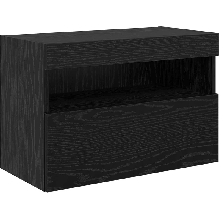 vidaXL TV-Wandgeräte 6 pcs Schwarz Eichen-Optik Holzwerkstoff 3402976 – Bild 8