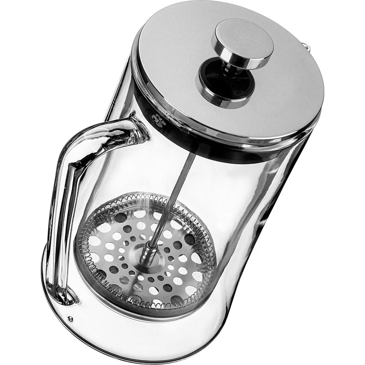 KADAX Kaffeebereiter 1 Liter, French Press aus Borosilikatglas und Edelstahl, Kaffeepresse, manuelle Kaffeemaschine, Teebereiter, große Kaffeekanne – Bild 5