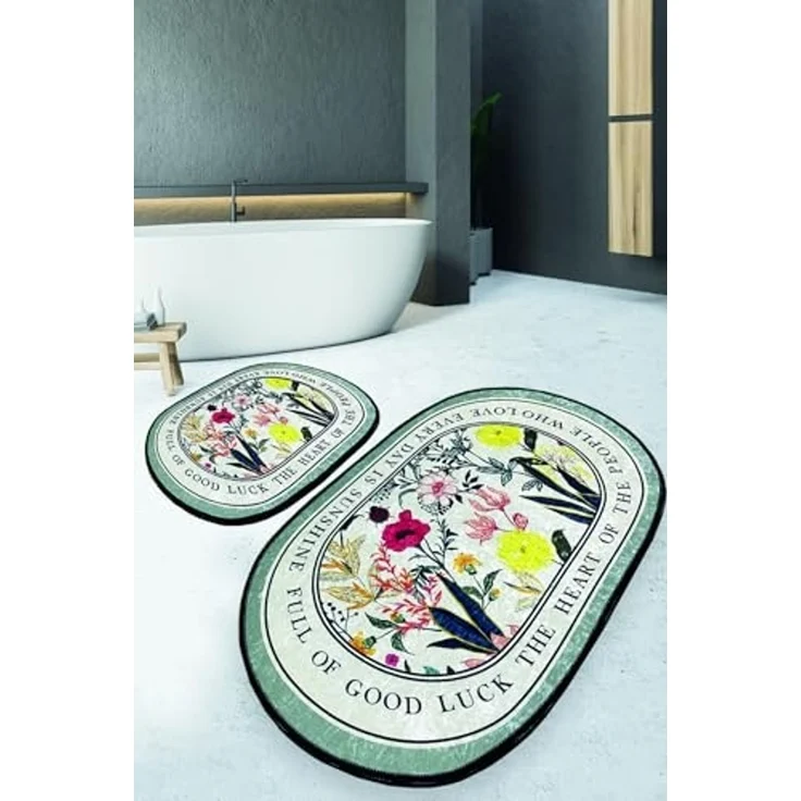 Mijolnir 'Wholove' Badematten-Set (2-teilig), Mehrfarbig