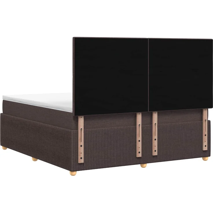 vidaXL Boxspringbett mit Matratze Dunkelbraun 140 x 190 cm Stoff 3454392 – Bild 8