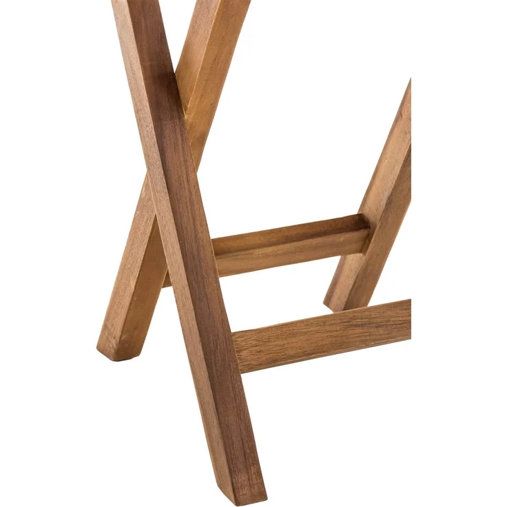 CLP Teakholz Beistelltisch, klappbarer Gartentisch Maharao, Tisch rund, wetterfest,teak – Bild 7