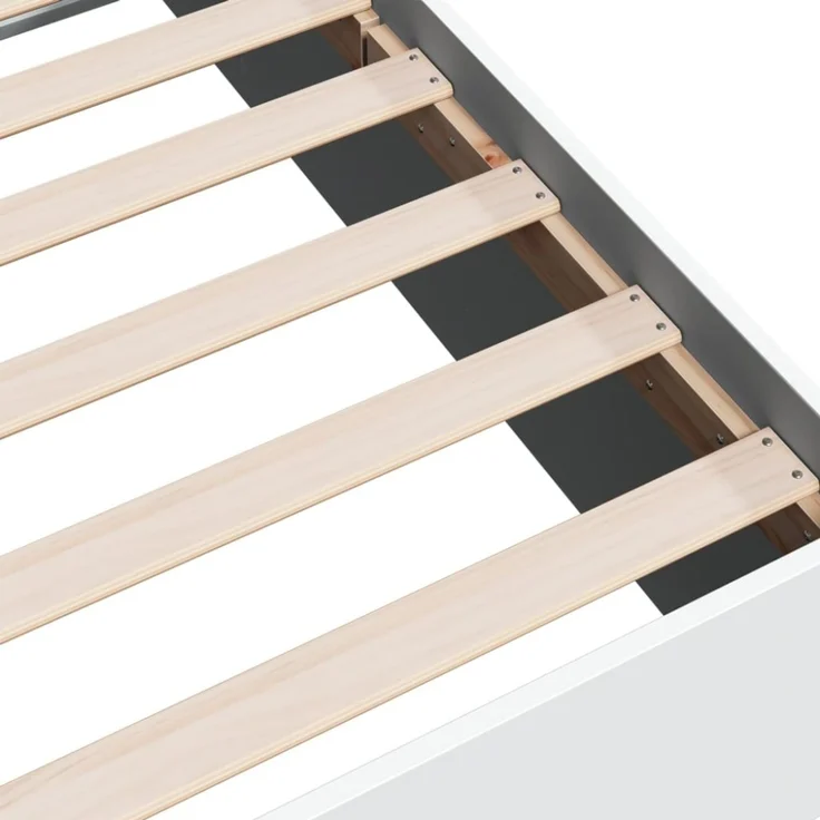 vidaXL Bettgestell Weiß 100x200 cm Holzwerkstoff 3281049 – Bild 9