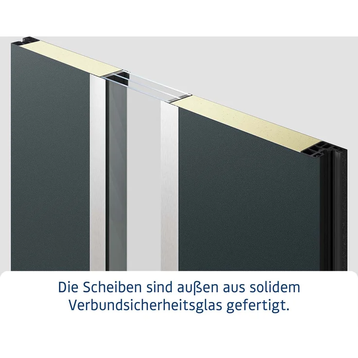 Hörmann Ecostar Haustür "ISOPRO IP 410S", anthrazit metallic (CH 703), 110 x 210 cm (B x H),DIN Rechts – Bild 4