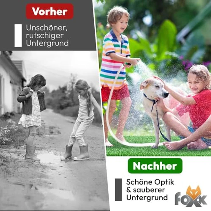 Kunstrasen 100x200 – Wetterfester Outdoor Teppich in Grün für Balkon, Terrasse & Garten | Robuster Teppichboden als Rasen-Alternative – Bild 4