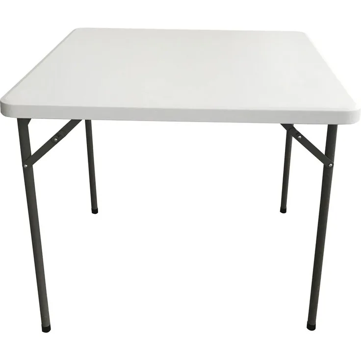 Sanotechnik Tisch faltbar weiß, Metall, Kunststoff, 86x86x74 cm