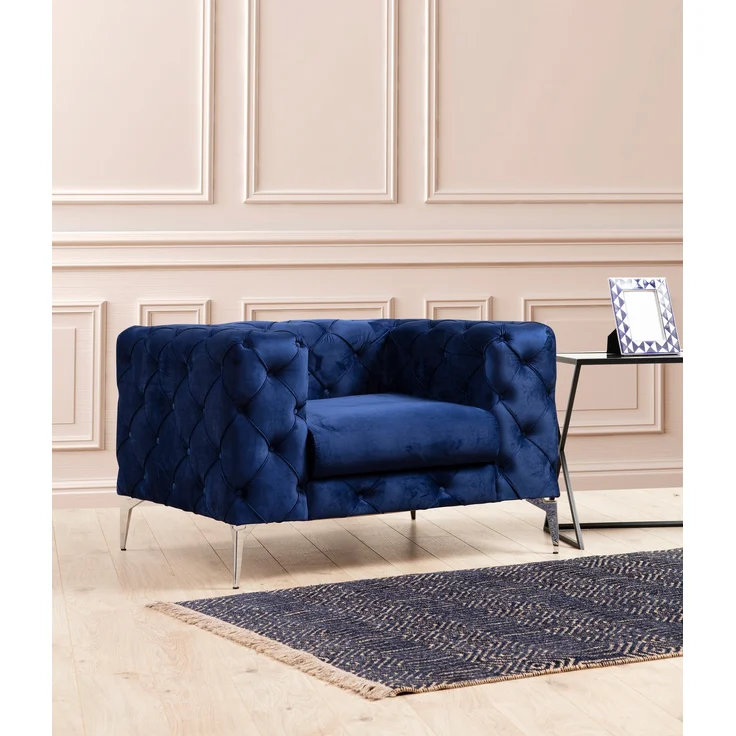 Ohrensessel, 'Como', 70 x 90 x 108, Marineblau – Bild 1