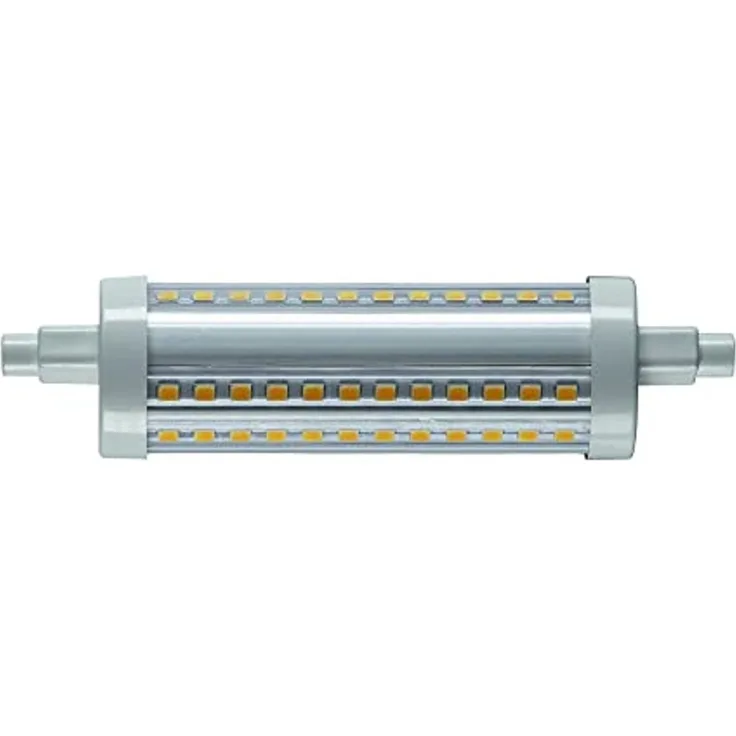 SLV QT DE12 R7S 118mm, LED Leuchtmittel transparent 15W 3000K CRI90 330° - LED Lampen Sockel R7s