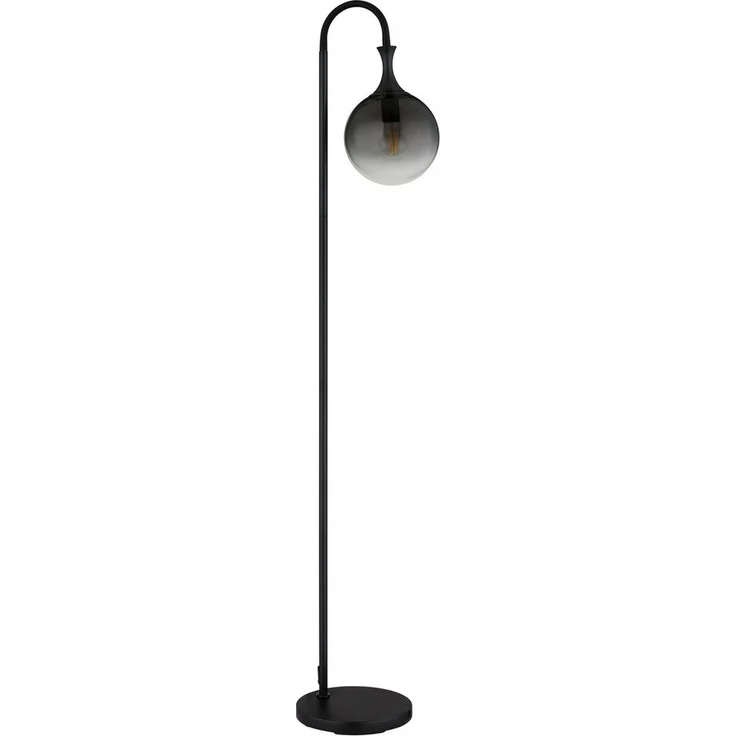 GLOBO LIGHTING Stehlampe DALTON, ohne Leuchtmittel, Stehleuchte/Glaskugeln rauchfarben/schwarz/Wohnzimmer/Schlafzimmer – Bild 3