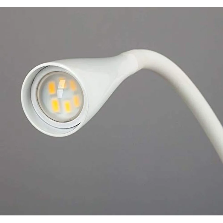 Lindby Klemmleuchte "Baris", Metall, weiß, 44 cm Höhe, LED, 3000K, mit Schalter – Bild 8