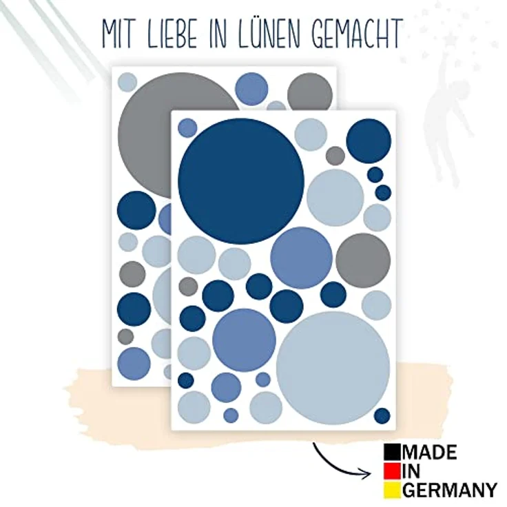 WANDKIND Wandsticker Kreis Set Aufkleber 60 Stück V336, wieder ablösbar – Bild 3