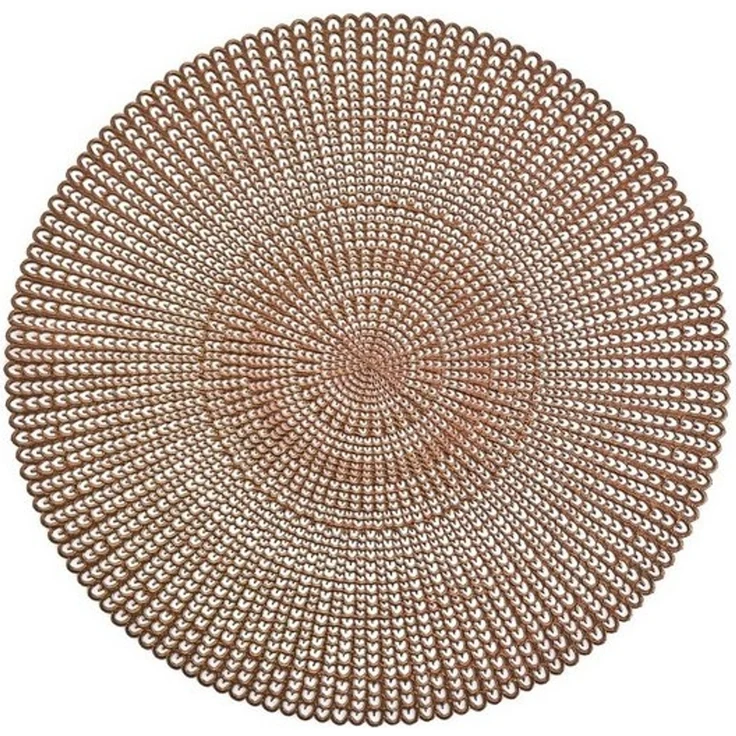 Zeller Present Platzset Cut out, (1-St), Kunststoff, rund, kupfer, Ø41 cm (1 Stück) – Bild 1